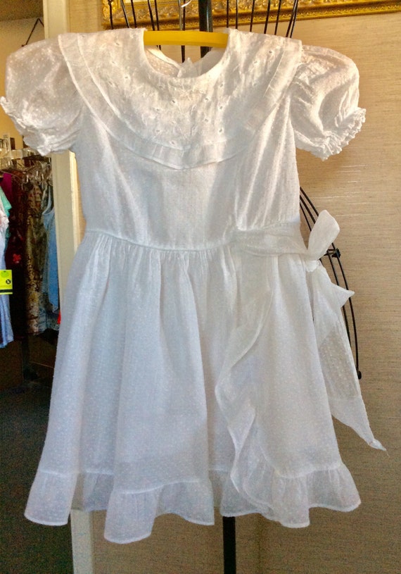 40s White Childs Dress