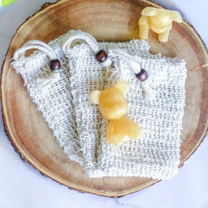 Natural Sisal Soap Saver Pouch | Exfoliating | Ecofriendly | Reusable