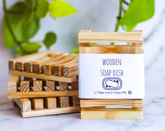 Wooden Soap Dish | Zero Waste Biodegradable Soap Tray | Plastic-free Soap Lift