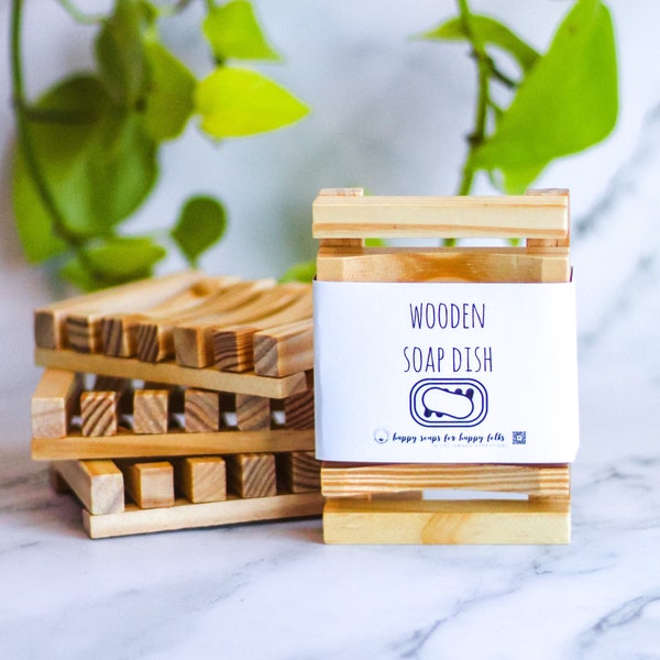 Wooden Soap Dish | Zero Waste Biodegradable Soap Tray | Plastic-free Soap Lift