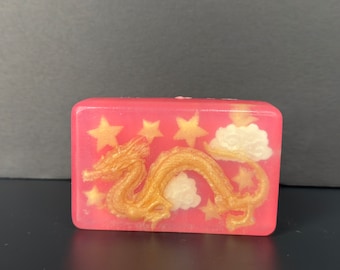 Dragon in the Sky soap | Handmade Vegan Soap | Zesty Lime Scent | Year of the Dragon Chinese New Year Gift | Chinese Zodiac Present