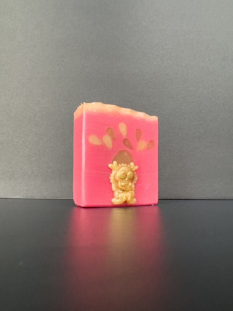 New Year Dragon soap Handmade Vegan Soap Lemon Blossom Scent Chinese New Year Gift Chinese Zodiac Present Year of the Dragon image 3