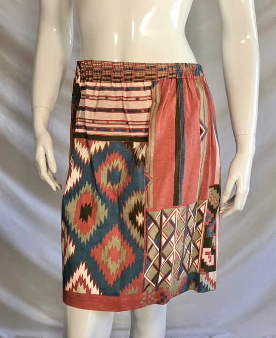 NWT Vintage 90s Chicos Design Ikat Skirt set Long… - image 4