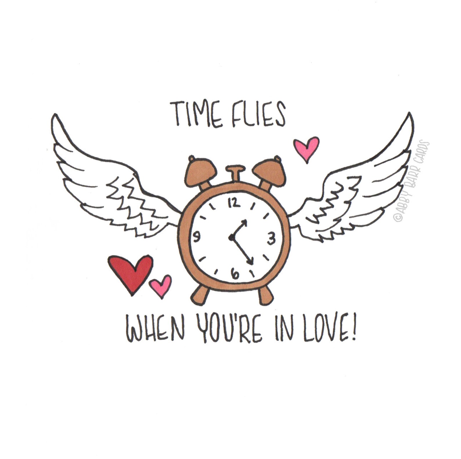 Time Flies When Youre in Love anniversary Card Punny Etsy