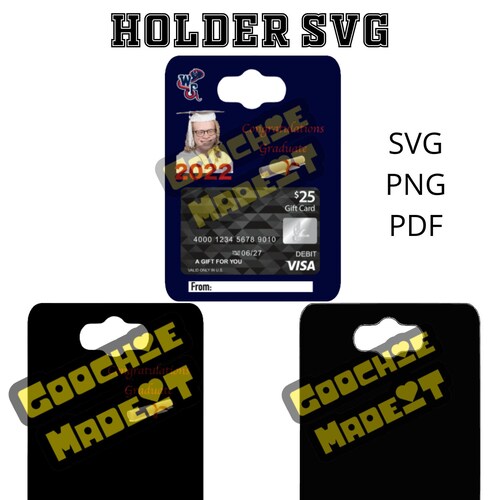 Cap & Gown Graduation Gift Card Holder SVG File for Cricut Etsy Canada