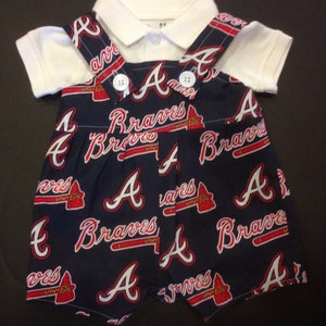 Braves Baseball Boys Jumper Overalls * You Choose the Size *