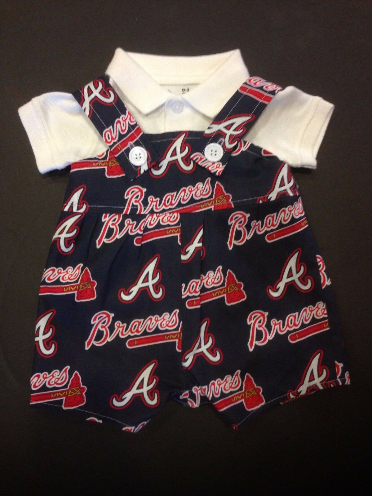 Braves Apparel Atlanta Braves Dress Atlanta Braves Jersey Dress Womens M  Blue Cooperstown Carl Banks Button