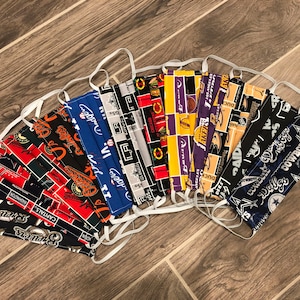 YOU CHOOSE Basketball Team Pleated Face Mask for Children and Adults ...