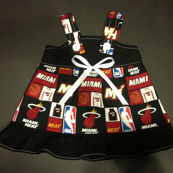 Miami Heat Basketball Baby Toddler Girls Dress * You Choose the Size *