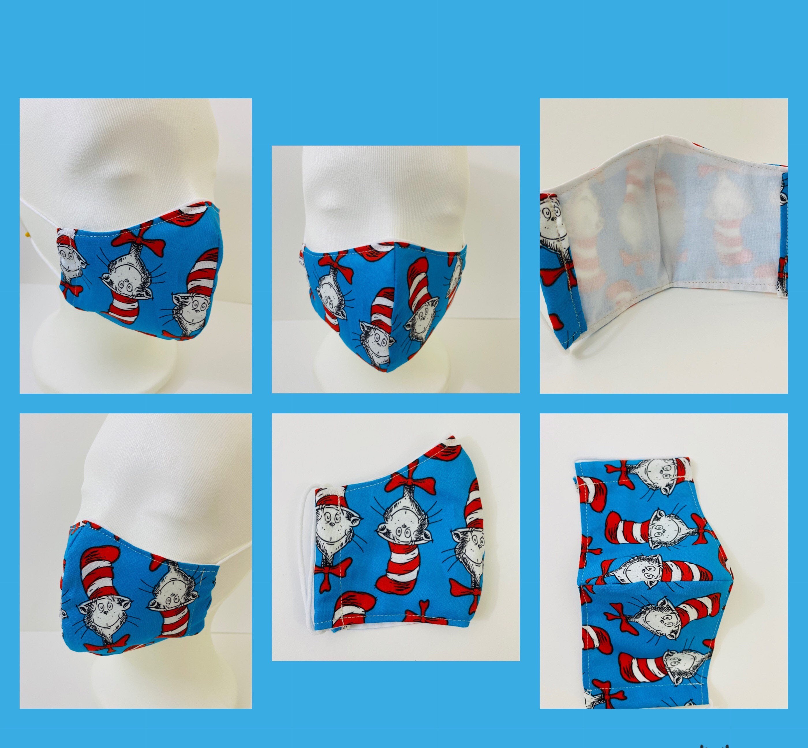 Dr. Seuss Face Masks Cat In The Hat Masks Face Mask For Etsy