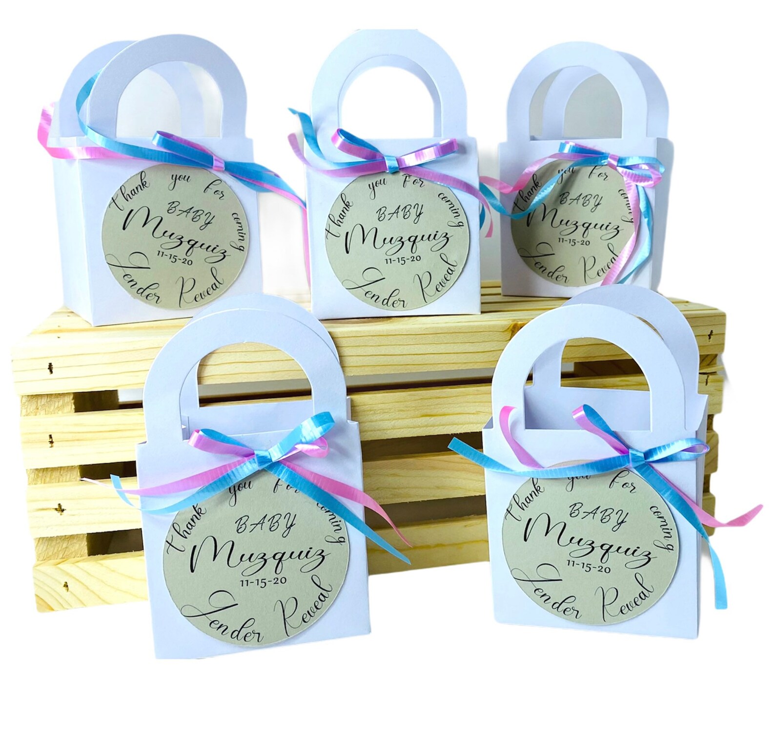 Gender Reveal Party Favors Custom Gender Reveal Decor Gender Etsy