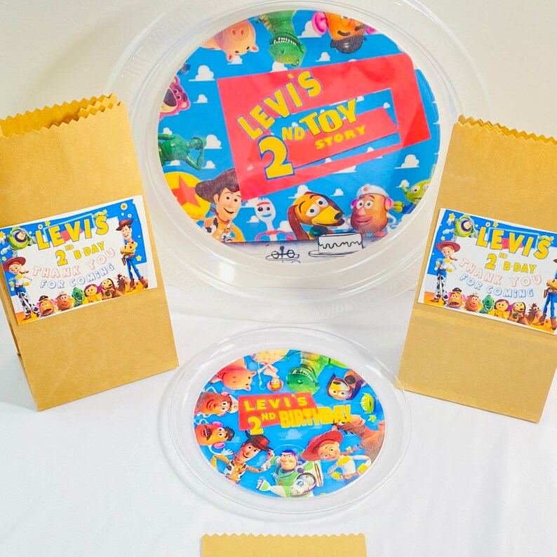 Toy Story Birthday Plates Custom Plastic Plates Birthday Etsy
