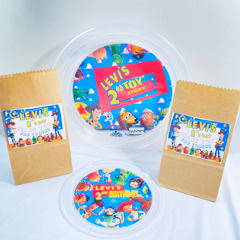 Toy Story Birthday Plates Custom Plastic Plates Birthday Etsy