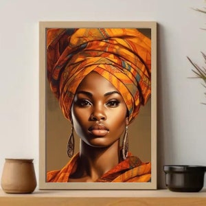 Contemporary African Art Prints - Black Woman Wall Art, Ethnic Photography, Printable Decor, Extra Large African Prints