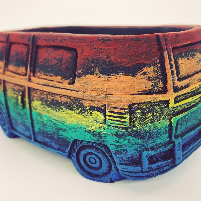 LGBTQ ECO hand painted VAN flower pot | Etsy