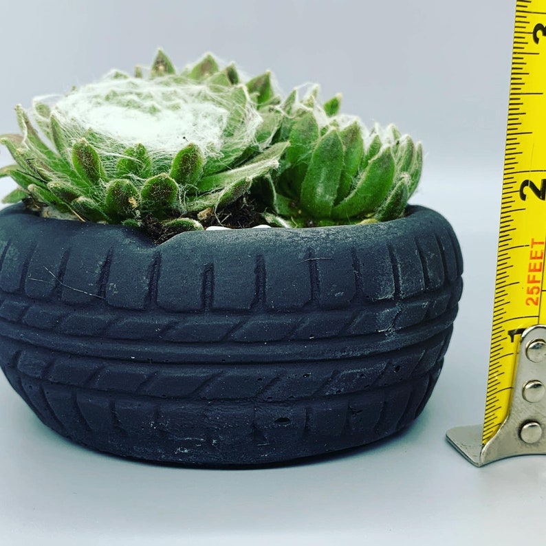Unique Ashtray Car Tire Tyre with a succulent Perfect gift for him