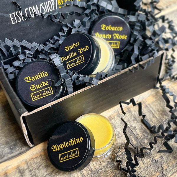 Beard Balm/Butter Hybrid 1/8 oz, Sample/Travel Size, Variety Pack Beard Balm Samples or Single!