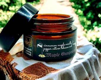 Bálsamos de lujo para barba: karité orgánico, manteca de cacao, argán y henna.