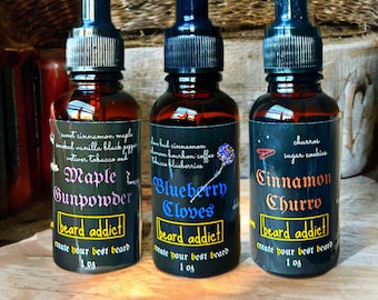 Cinnamon Spice Collection Beard Growth Oils: Jojoba, Argan, Black Seed