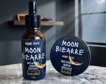 Moon Bizarre Beard Ritual | Luxury Beard Oil + Balm Duo | Spiced Butterscotch