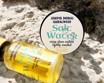 Salt Water Beard Oil + Balm Duo | Juniper Berry & Sandalwood | Luxury Ingredients | Moisture + Growth
