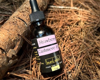 Strawberry Cashmere Oud | Luxury Beard Oil | 1,2,4 oz, Limited Scents! Jojoba, Argan, Castor