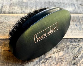 Cepillo para barba de cerdas de jabalí - Black Wood Travel Grooming