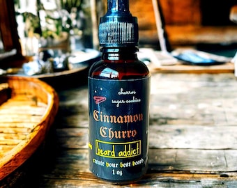 Cinnamon Churro Beard Growth Oil: Jojoba, Argan, Black Seed