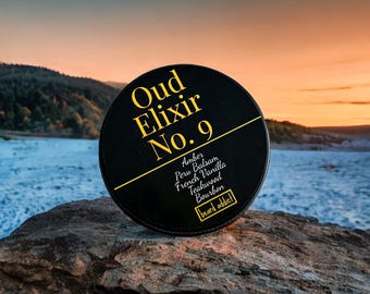 Oud Elixir No. 9 Beard Balm: Pure Agarwood + Vanilla Bourbon | Growth + Moisture