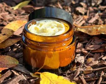 Whipped Beard Butters - Mango, Shea, Kakaobutter, Jojobaöl 1 Unze, 2 Unze Bartconditioner und Feuchtigkeitscreme Luxus Bernsteinglasgefäße