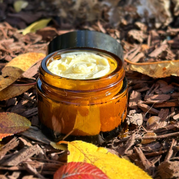 Whipped Beard Butters - Mango, Shea, Kakaobutter, Jojobaöl 1 Unze, 2 Unze Bartconditioner und Feuchtigkeitscreme Luxus Bernsteinglasgefäße