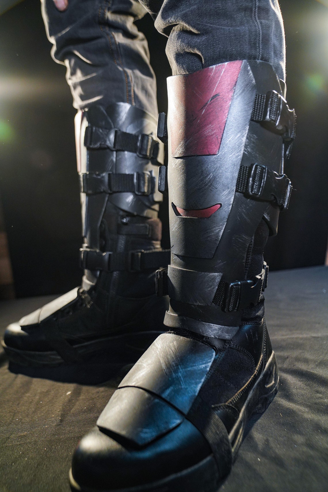 ARMOR SHIN GUARDS Leg Armor Guard Leg Protection Red Etsy