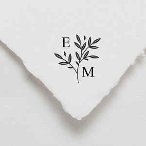 Name Initial Stamp | Wedding Envelope Stamp | Custom Monogram Embosser | Rubber Stamp, Self Inking Stamp or Embosser | Design: WS013