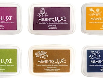 Fabric Ink Pad Permanent, Memento Luxe Ink Pads, Embossing Ink Pads, 12 Colors Available