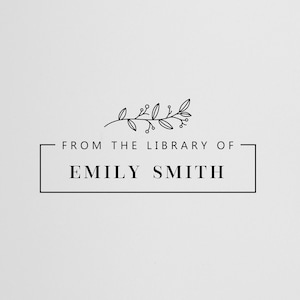 From the Library of Stamp | Book Stamp Personalized | Ex Libris Stamp | Rubber Stamp, Self Inking Stamp or Embosser | Design: STL001