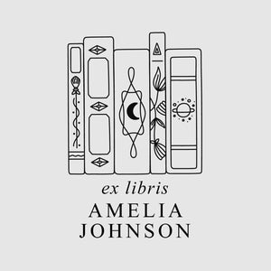 Book Stamp Personalized | Library Stamp Personalized | Ex Libris Stamp | Rubber Stamp or Self Inking | Design: STL028