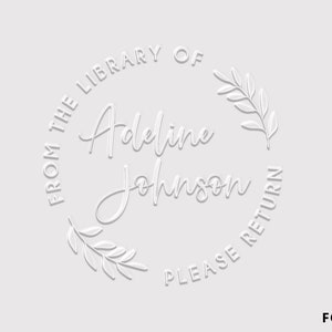 Book Embosser Personalized | Library Embosser | From the Library of | Rubber Stamp, Self Inking Stamp or Embosser | SKU: STL048