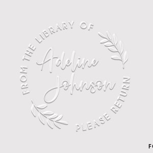 Book Embosser Personalized | Library Embosser | From the Library of | Rubber Stamp, Self Inking Stamp or Embosser | SKU: STL048