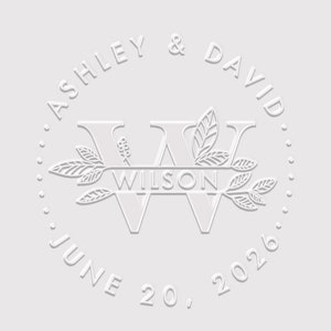 Wedding Logo Embosser | Wedding Monogram Embosser | Wedding Favor Embosser | Rubber Stamp, Self Inking Stamp or Embosser | Design: WS006