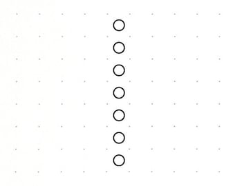 Checklist Stamp, Dot Journal Stamp, To Do List Stamp, 0.5 x 1.5 inches, STP001