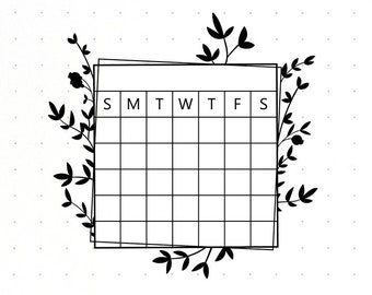 Monthly Habit Tracker Stamp, Calendar Stamp, Monthly Planner Stamp, Goal Tracker Stamp, 2.5 x 2.5 inches, STP004F