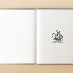 Kraken Book Stamp Personalized | Kraken Bookplate Stamp | Rubber Stamp or Self Inking | Design: STL080 image 5