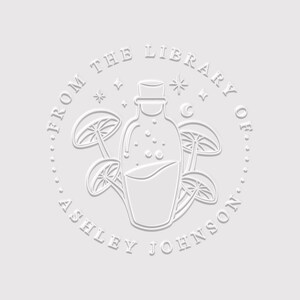 Sello personalizado para libro de pociones mágicas / Sello personalizado para biblioteca de setas / Herramienta para manualidades de brujas / Diseño: STL107 imagen 1