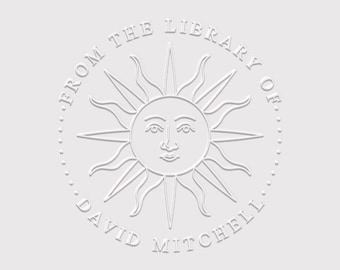 Sun Face Buch Prägebuch | Astrologie Bibliothek Stempel | Himmlische Sonne Stempel | Stempel, Selbstfarbstempel oder Embosser | Design:STL168