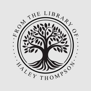 Tree Book Embosser Personalized | Tree of Life Library Book Stamp Personalized | Rubber Stamp, Self Inking Stamp or Embosser | SKU: STL157 immagine 3