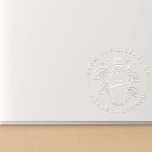 Sello personalizado para libro de pociones mágicas / Sello personalizado para biblioteca de setas / Herramienta para manualidades de brujas / Diseño: STL107 imagen 2