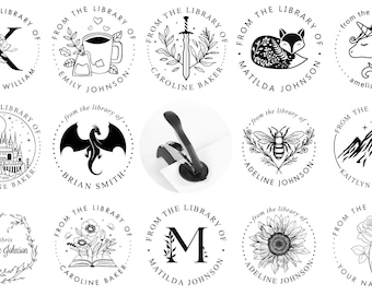Personalized Book Embosser, Custom From the Library of Book Stamp, Ex Libris Bookish Gift