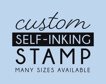Custom Self Inking Stamp Logo, Self Inking Stamp Personalized, Pre Inked Custom Stamp