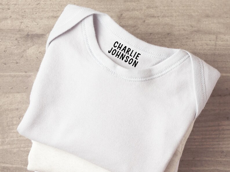 Name Stamp for Clothing | Washable Name Labels | Kid Clothing Name Stamp Daycare | Rubber Stamp or Self Inking Stamp | 0.5" x 1.5" | STC013 image 4