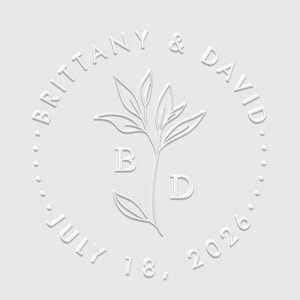 Wedding Initials Embosser | Wedding Invitation Envelope Embosser | Couple Embosser | Rubber Stamp, Self Inking or Embosser | Design: WS002